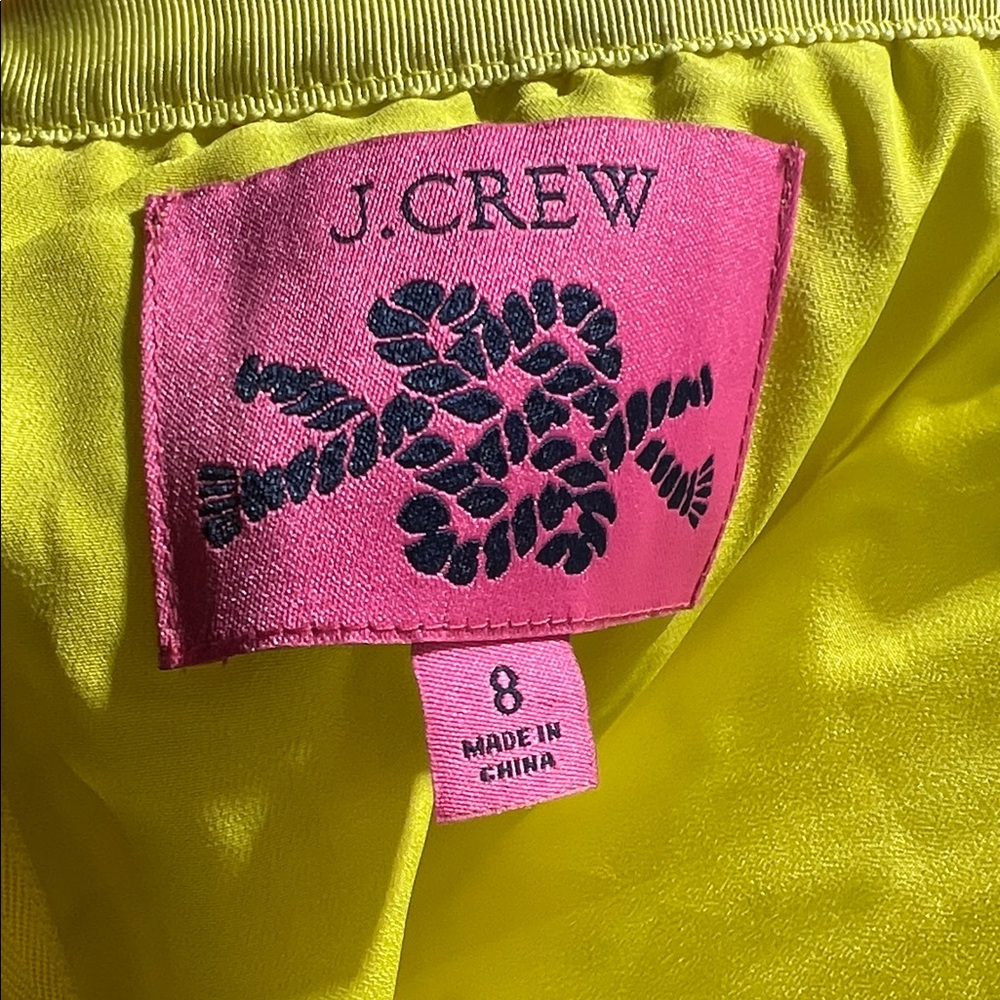 J CREW Elegant/Stunning Yellow Tulle w/blue glitter spots Pleated Skirt size 8 - Picture 4 of 6